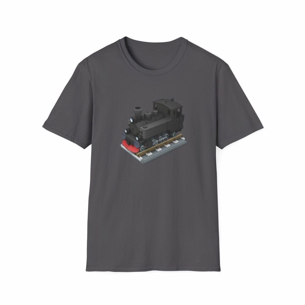 Locomotive Design T-Shirt - Unisex Softstyle - Train Enthusiasts Tee - Puppy Edition