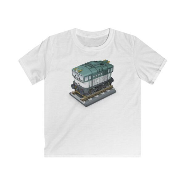 Train Art T-Shirt - Kids Softstyle - Locomotive Enthusiasts Tee - Vizor Edition