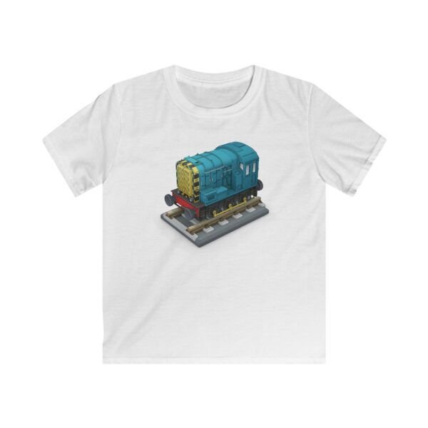Train Art T-Shirt - Kids Softstyle - Locomotive Enthusiasts Tee - Atlas Edition