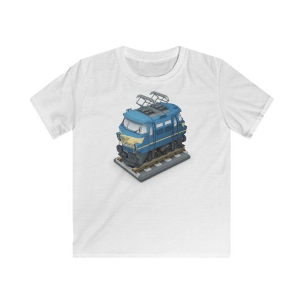 13817855626475134687_2048.jpeg Train Art T-Shirt - Kids Softstyle - Locomotive Enthusiasts Tee - Raijin Edition